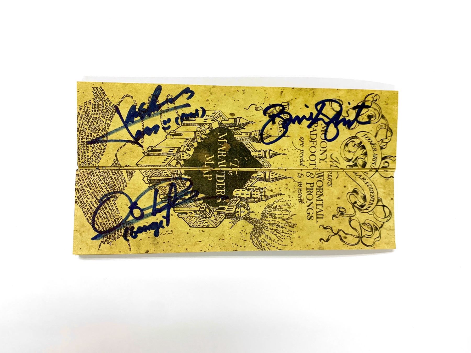 Autograph Harry Potter Oliver James Phelps Map
