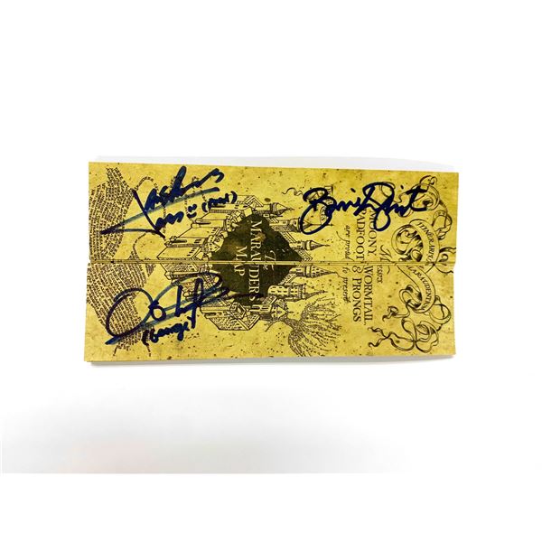 Autograph Harry Potter Oliver James Phelps Map