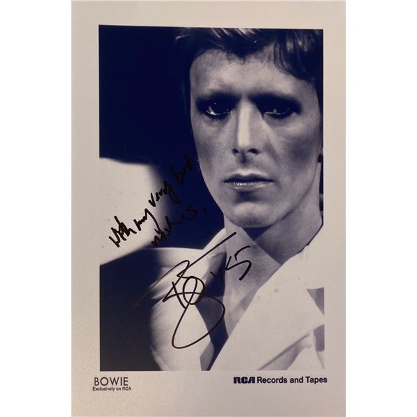 Autographed David Bowie Photo