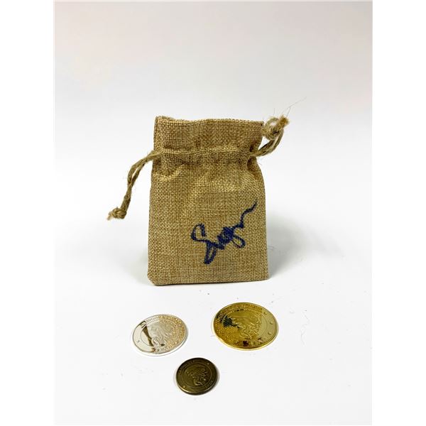 Autograph Signed Harry Potter Coins Pouch