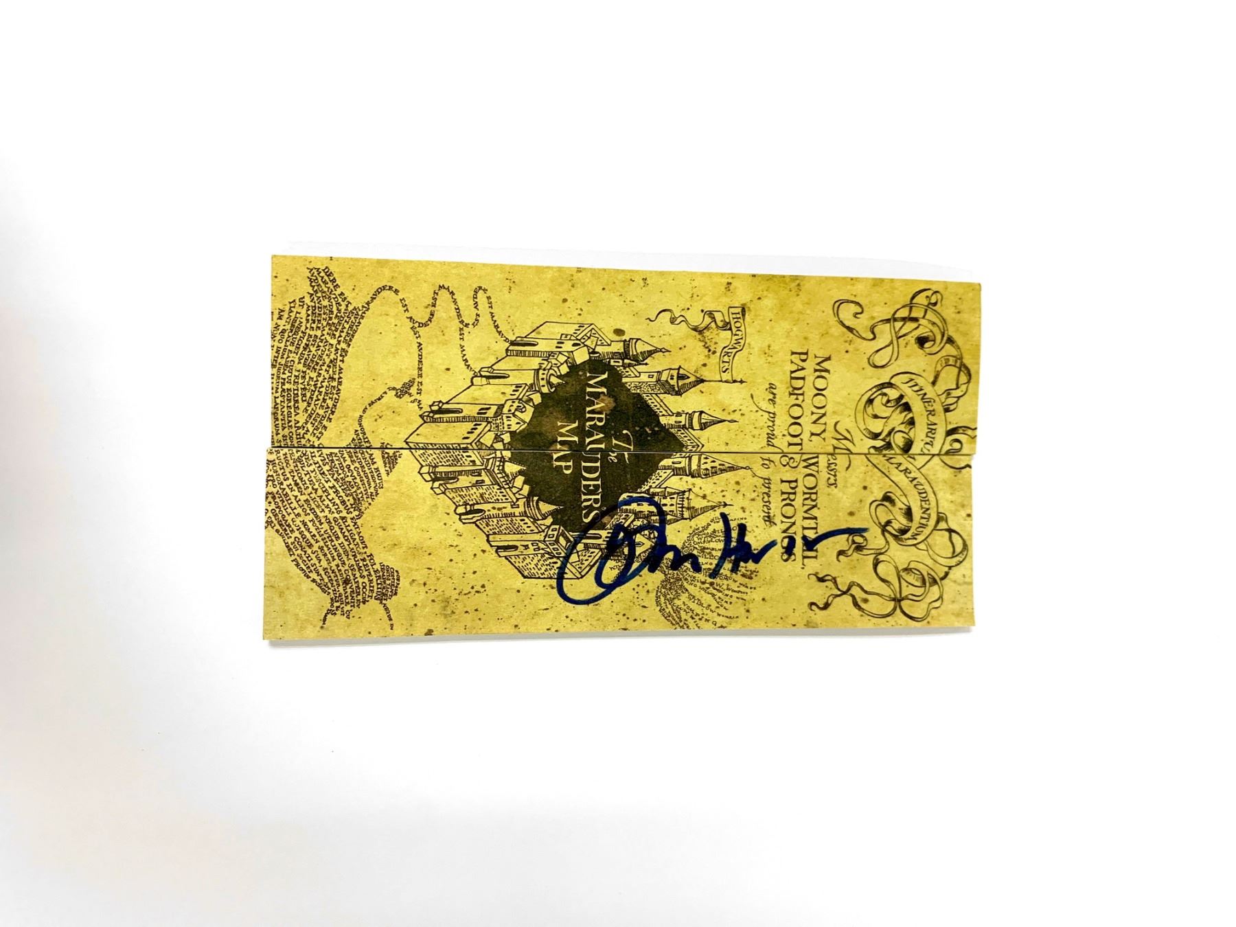Autograph Harry Potter John Hurt Map