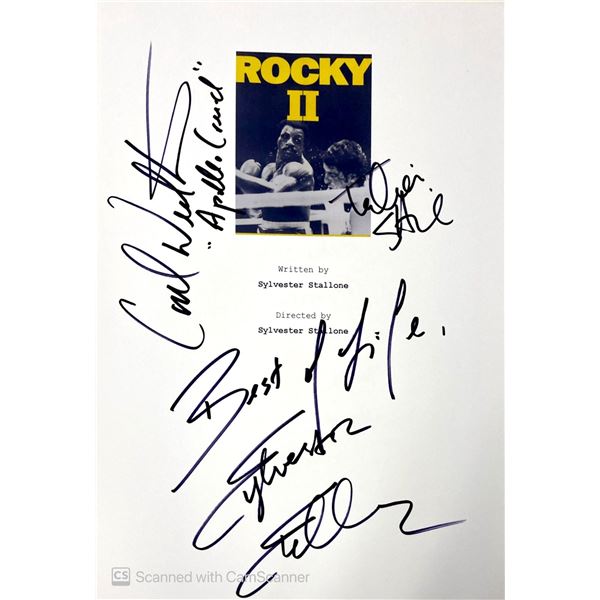 Autograph Signed Script Cover Rocky II