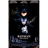 Image 1 : Michael Keaton Michelle Pfeiffer Autographed Batman Poster