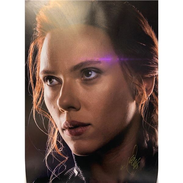 Autographed Avengers Endgame Scarlett Johansson Poster