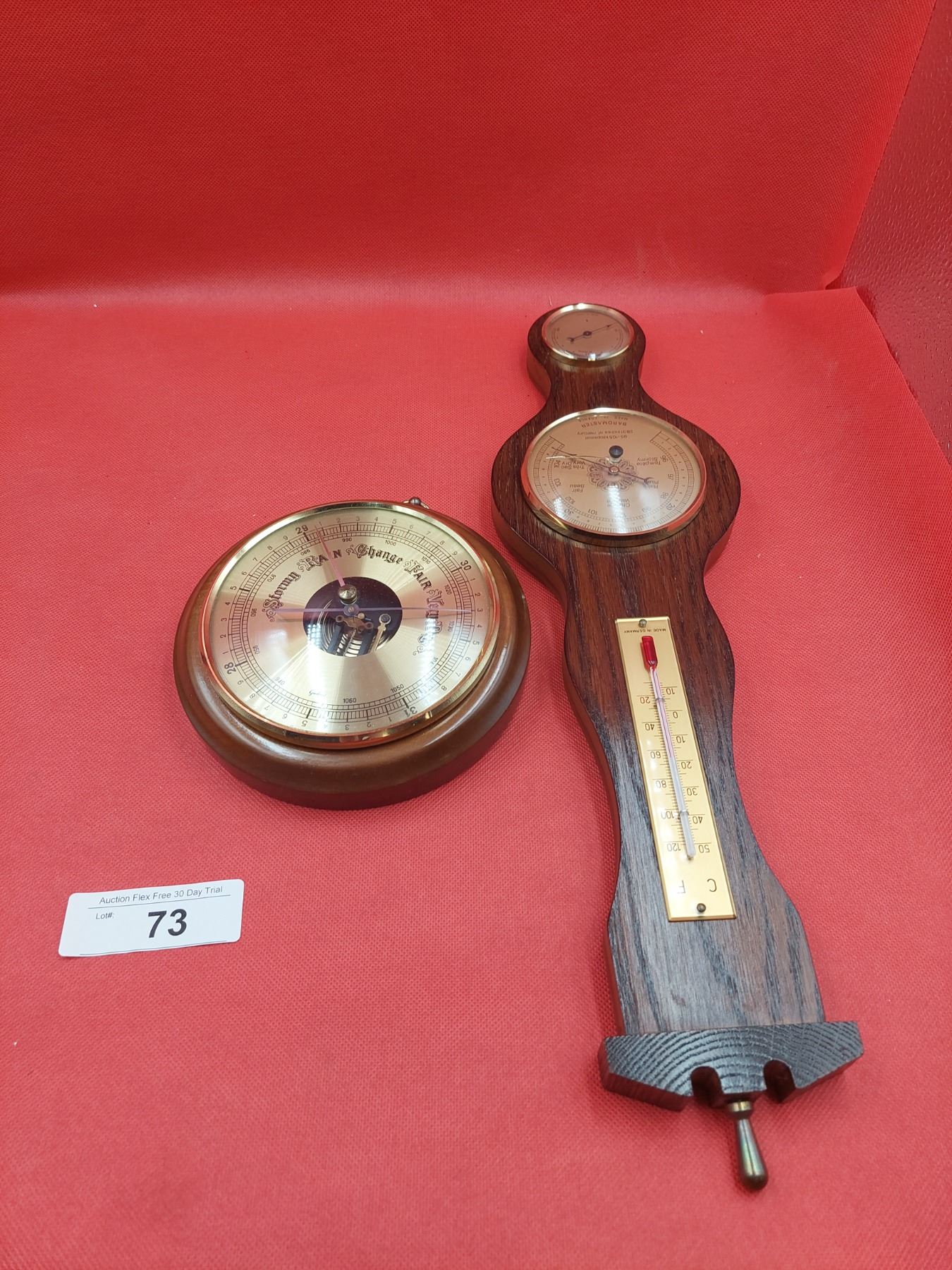 Musical Barometer NICE PAIR OF BAROMETERS
