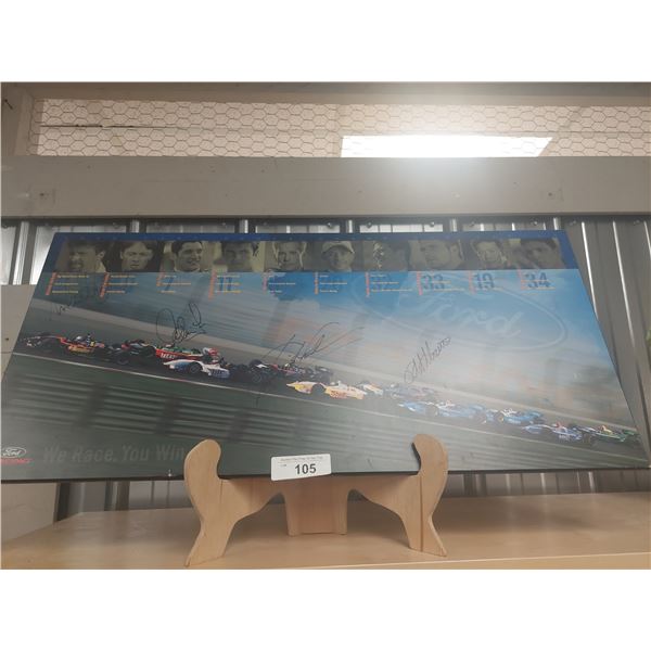 AUTOGRAPHED INDY CAR PRINT