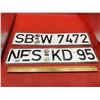 Image 1 : TWO EUROPEAN LICENSE PLATES