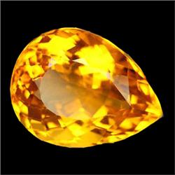 24.25ct Top Class AAA Golden Yellow Pear Cut Citrine (GEM-15628)