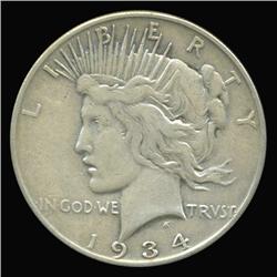 1934S Peace Dollar RARE Date Better Grade (COI-5019)