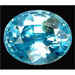  1.38ct Top AAA Oval Cut Blue Green Zircon VVS (GEM-11871)