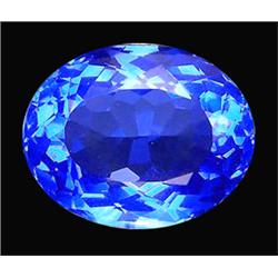 11.64ct Oval Cut Top AAA Mystic Blue Quartz (GEM-12393)