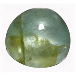 12.37ct Oval Cab Light Greenish Aquamarine (GEM-15408)