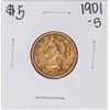 Image 1 : 1901-S $5 Liberty Head Half Eagle Gold Coin