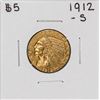 Image 1 : 1912-S $5 Indian Head Half Eagle Gold Coin