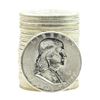 Image 1 : Roll of (20) 1949 Brilliant Uncirculated Franklin Half Dollar Coins