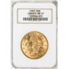 Image 1 : 1907 $20 Liberty Head Double Eagle Gold Coin NGC MS61