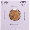 Image 1 : 1914-D $2 1/2 Indian Head Quarter Eagle Gold Coin