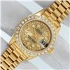 Image 2 : Rolex Ladies 18KT Yellow Gold Champagne Diamond President Wristwatch