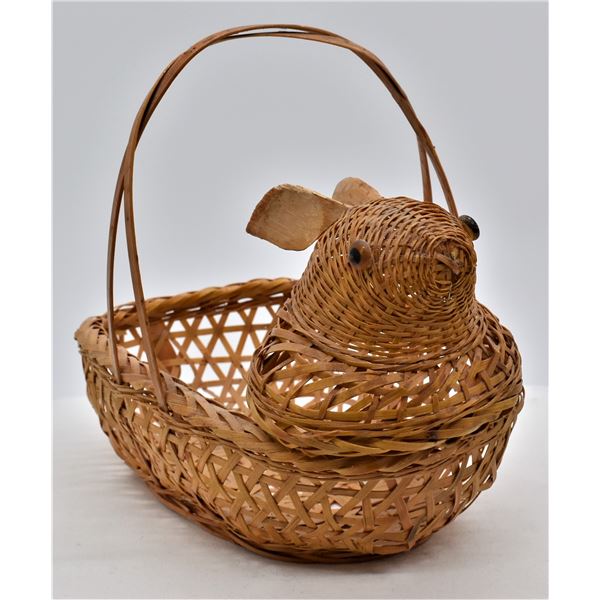 Ethnic Wicker Rabbit Basket