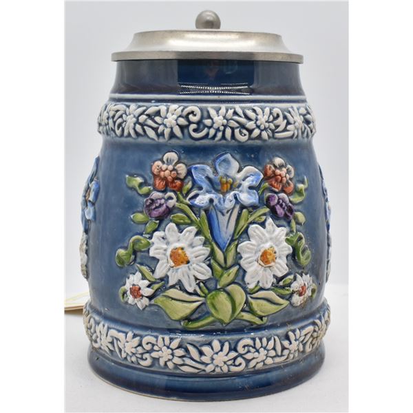 German Gerz Pewter and Pottery Stein