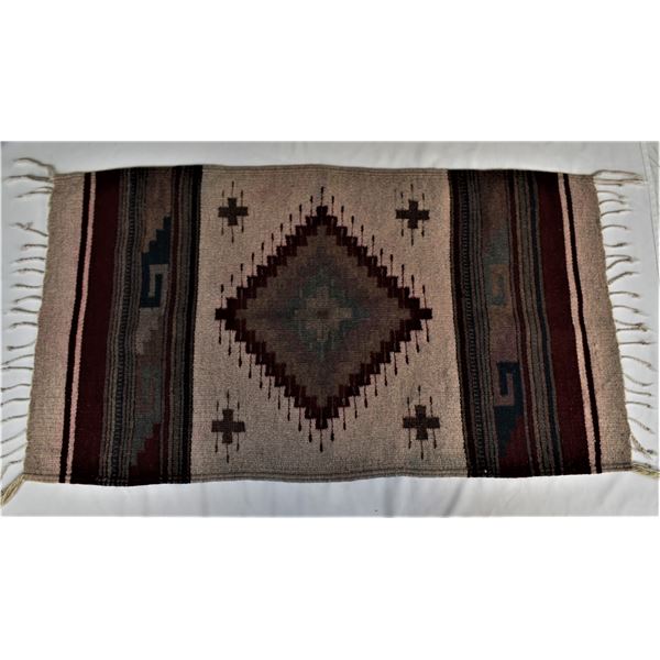 Mexican Zapotec Fringed Rug
