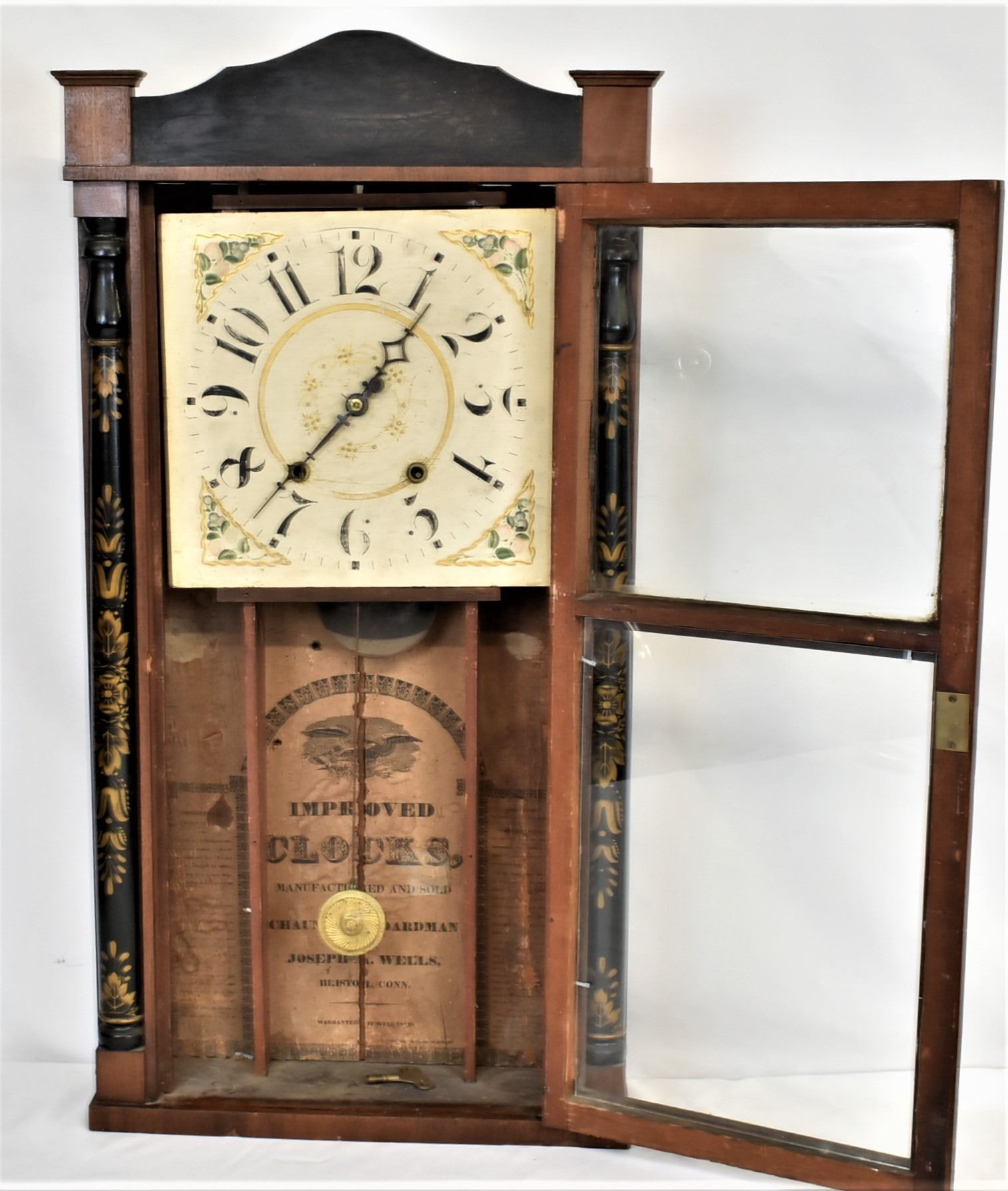 Antique Boardman & Wells Empire Mantel Clock