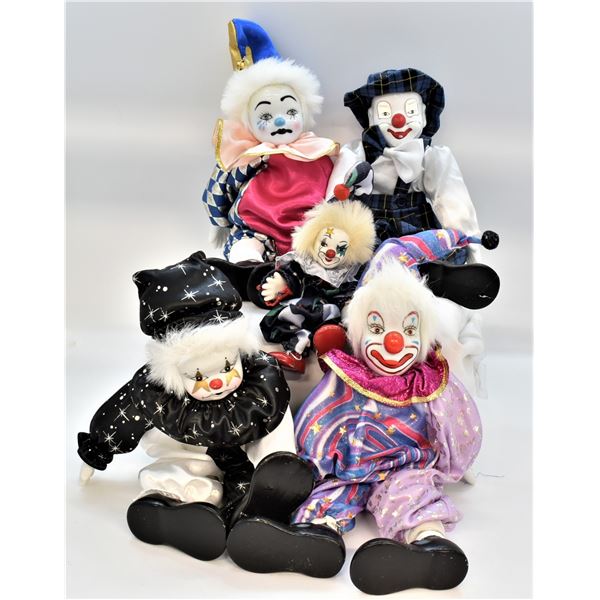 Group of 5 Clowns