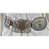 Image 1 : Large Navajo Nickel Silver Concho Belt