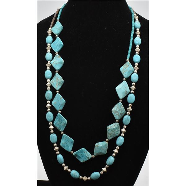 2 Sterling Turquoise Necklaces