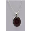 Image 1 : Natural Red Garnet Pendant Necklace