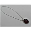 Image 5 : Natural Red Garnet Pendant Necklace