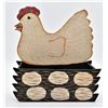 Image 1 : Folk Art Hand Painted Wooden Chicken Box