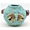 Image 2 : Zuni Turquoise Encrusted Fetish Pot