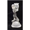 Image 3 : 1930's Frosted Glass Lady Candlestick