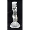 Image 4 : 1930's Frosted Glass Lady Candlestick