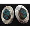 Image 1 : Navajo Sterling Turquoise Pierced Post Earrings
