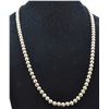 Long Sterling Silver Bead Necklace
