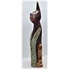 Image 2 : Carved Wood Hand Painted Cat Statue
