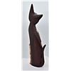 Image 4 : Carved Wood Hand Painted Cat Statue