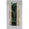 Image 2 : Zuni Fossilized Ivory & Malachite Owl Fetish