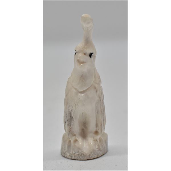 Zuni Carved Antler Quail Fetish by E. Kaamasee