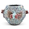 Image 1 : Zuni Turquoise Encrusted Fetish Pot