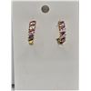 Image 1 : J C Jewels Ruby and Diamond Chip Earrings