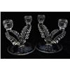 Image 1 : 2 Susquehanna Clear Pressed Glass Candlesticks