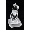 Image 3 : Lead Crystal Cat Figurine with Frosted Glass Base