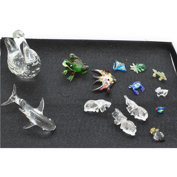 14 Glass Animal Figurines