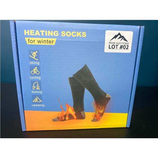 Lot of 1 Pair of Heated Socks w/ Powerbanks