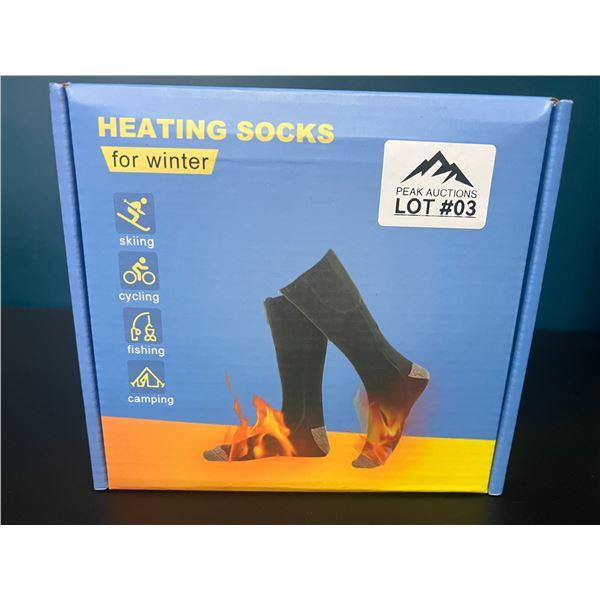 Lot of 1 Pair of Heated Socks w/ Powerbanks