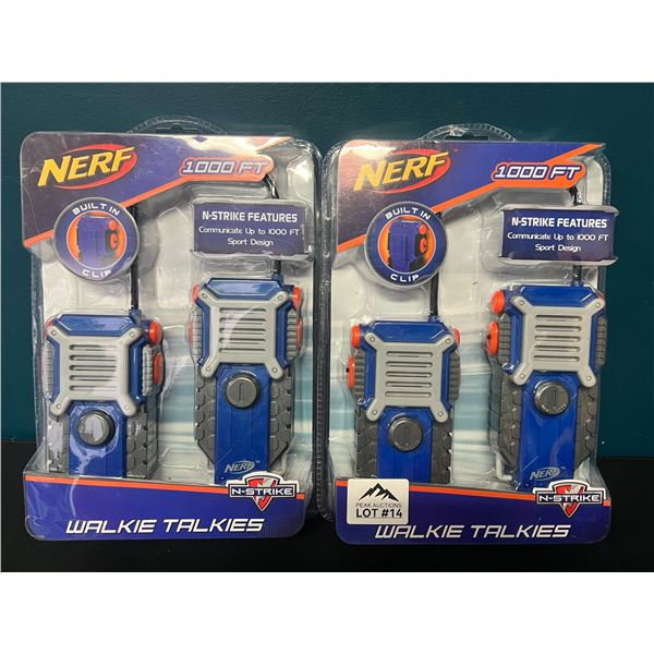 Lot of 2 NERF Walkie Talkie Sets (2pcs per Set)