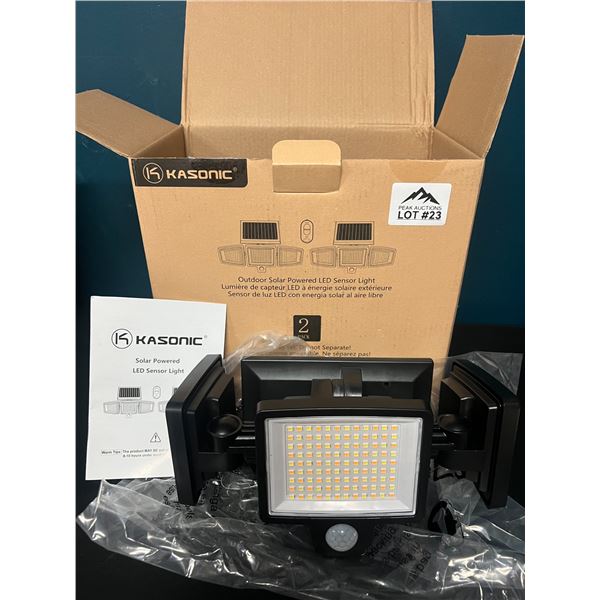 Lot of Kasonic Outdoor LED Solar Powered Sensor Lights (2 PACK)